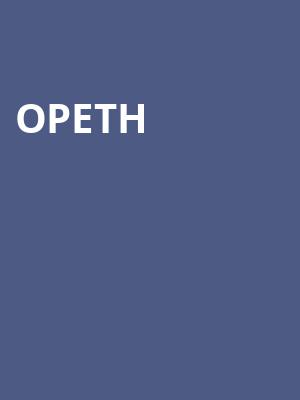 Opeth, Kings Theatre, Brooklyn
